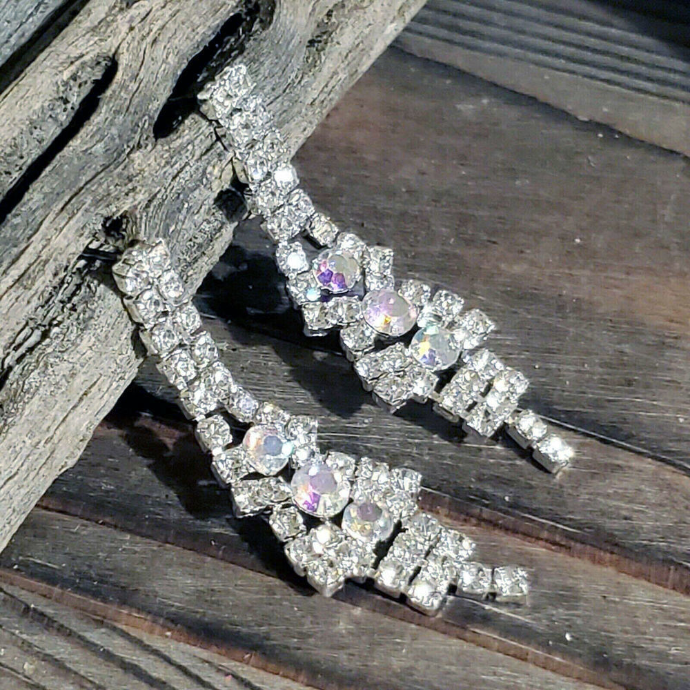 Retro Glam European Lady Di Style Austrian Crystal Earrings - Picture 7 of 10